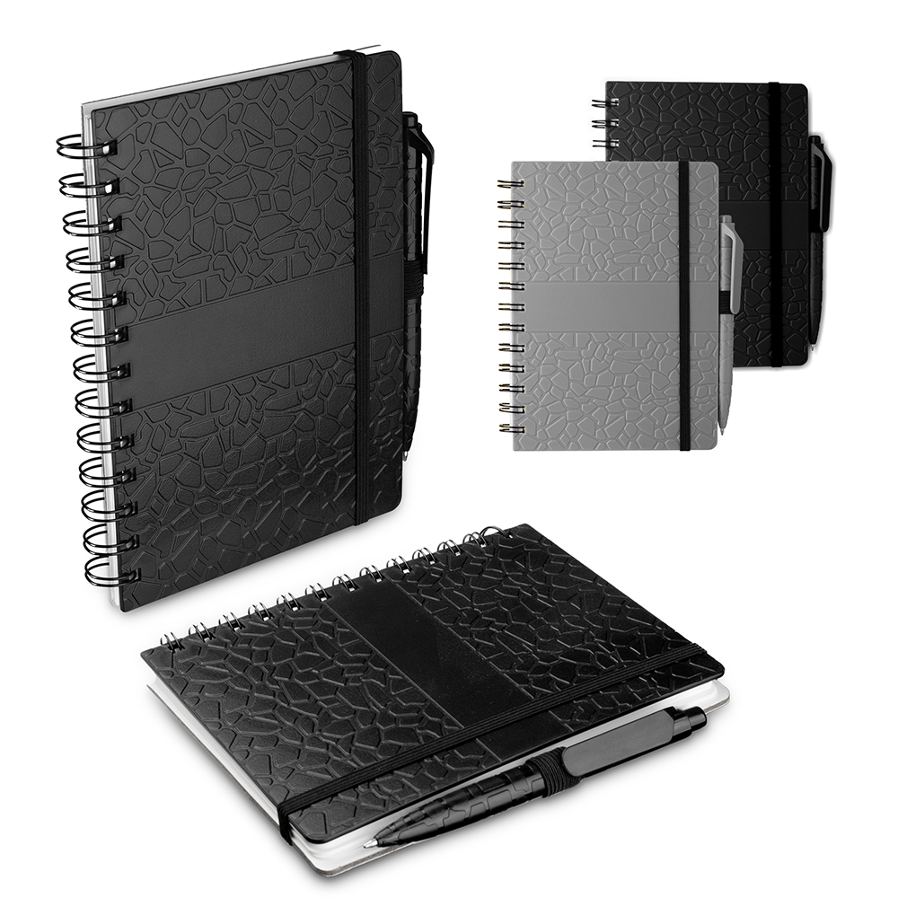 Caderno B6 Capa em ABS com Caneta