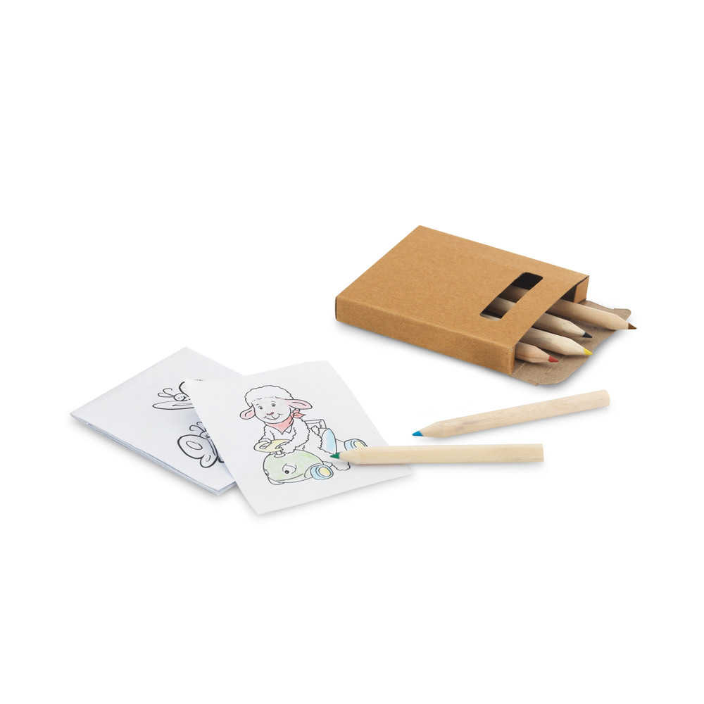 Kit para pintar em caixa de papel kraft reciclado