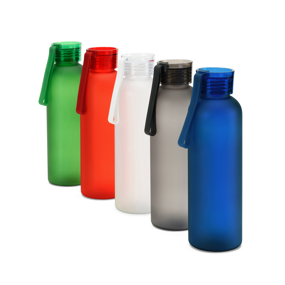Squeeze esportiva em PET 100% reciclado, com acabamento fosco (600 mL)