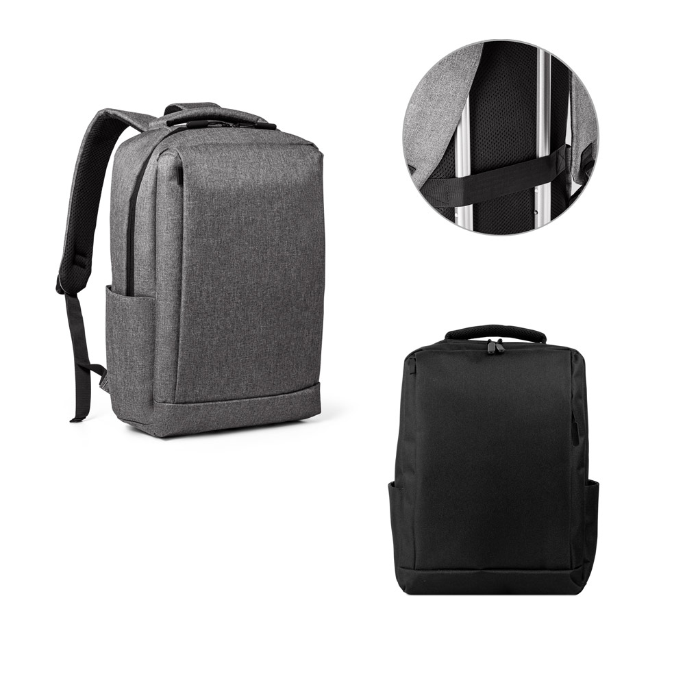 Mochila para notebook (15'6") com 2 divisórias almofadadas, em 300D de alta densidade (14 L)
