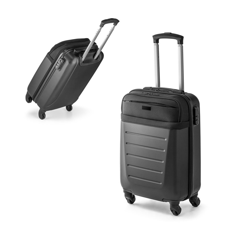 Mala de viagem executivo em ABS e 600D com 4 rodas duplas e interior forrado (33 L)