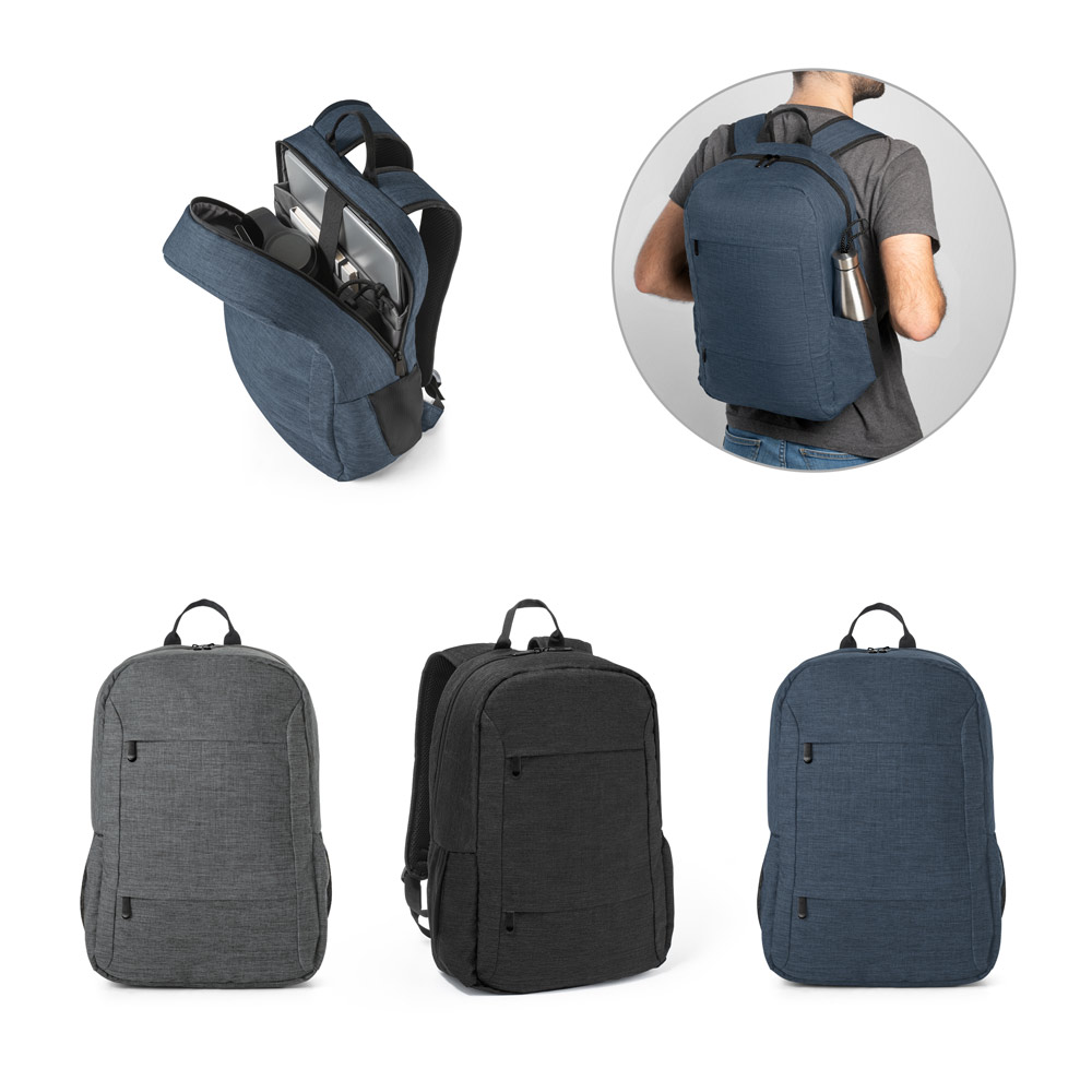 Mochila para notebook (15'6") em poliéster reciclado 300D com compartimento almofadado (18 L)