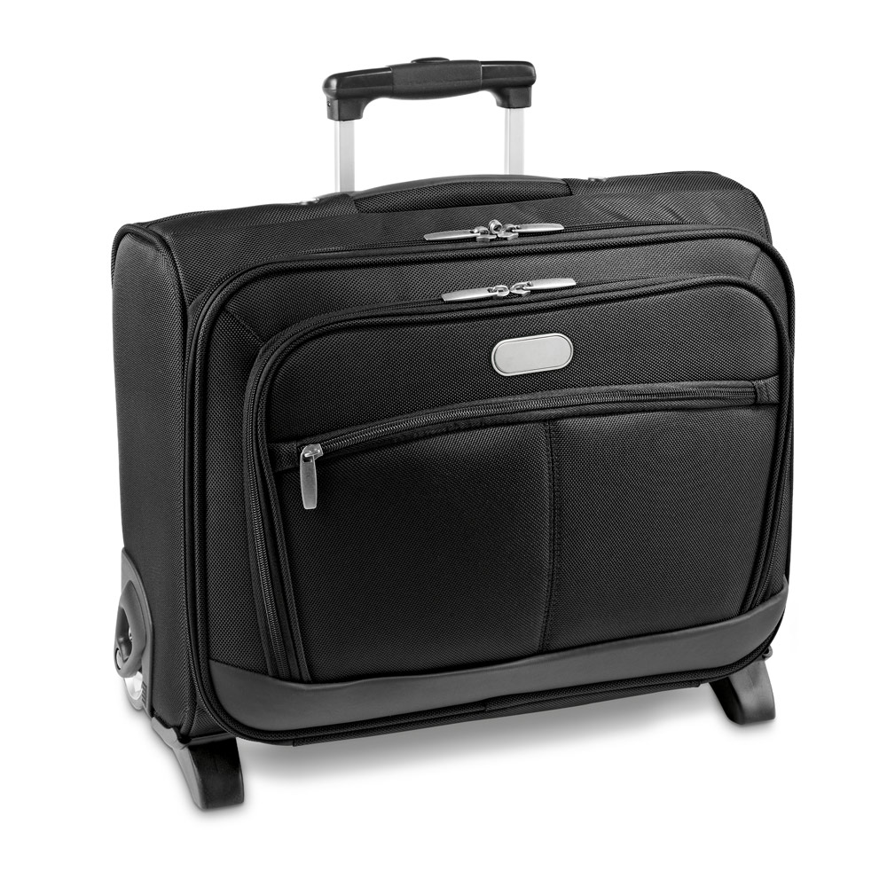 Mala de viagem para notebook (15'6") em c. sintético e 1680D com caixa rígida e 2 rodas (20 L)