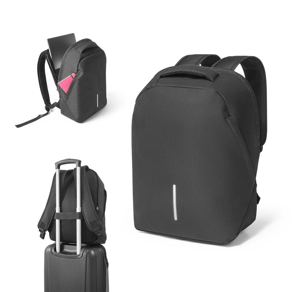 Mochila com sistema antirroubo para notebook (15'6") em 600D e ripstop (17 L)