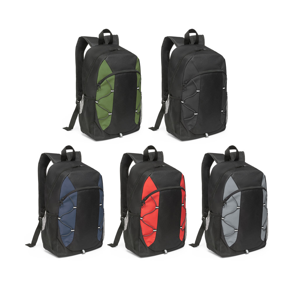 Mochila em 600D com detalhes em ripstop colorido (16 L)