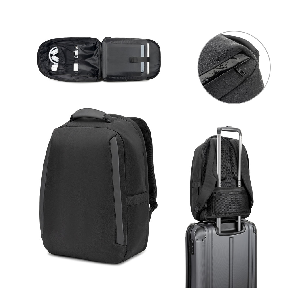 Mochila antirroubo com bolso para notebook (17'3"), em poliéster reciclado 600D twill, resistente à água (20 L)