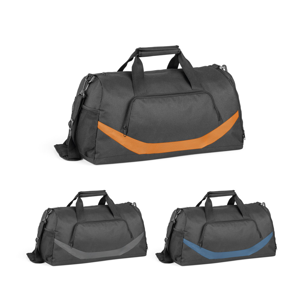 Bolsa esportiva em 300D e 1680D com fundo em placa semi-rígida (35 L)