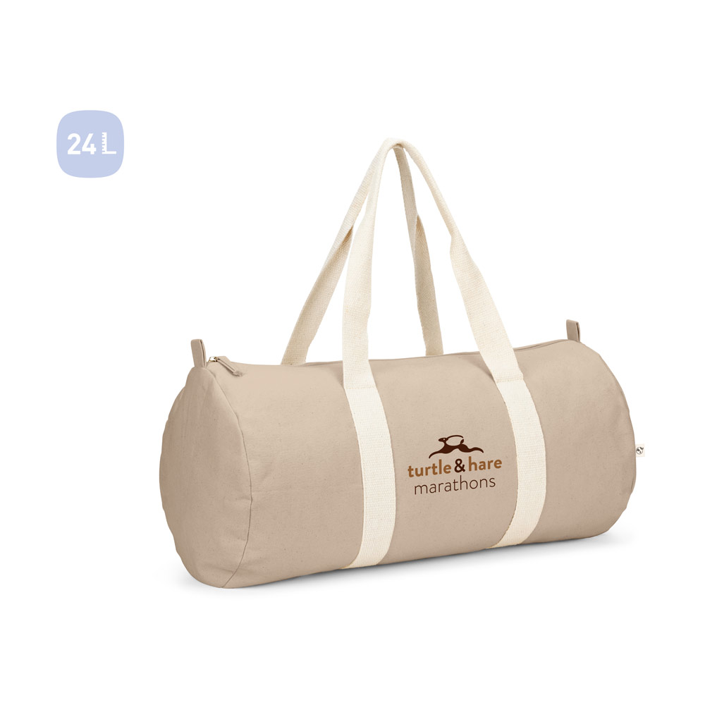 Bolsa esportiva em algodão reciclado e poliéster reciclado (380 g/m² )