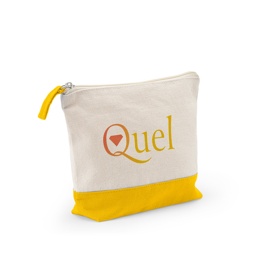 Necessaire de cosméticos 100% algodão (340 g/m²) bicolor