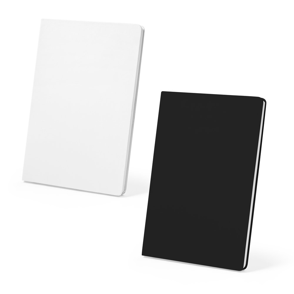 Caderno A5 resistente à água em papel pedra (120g/m²), com páginas pautadas