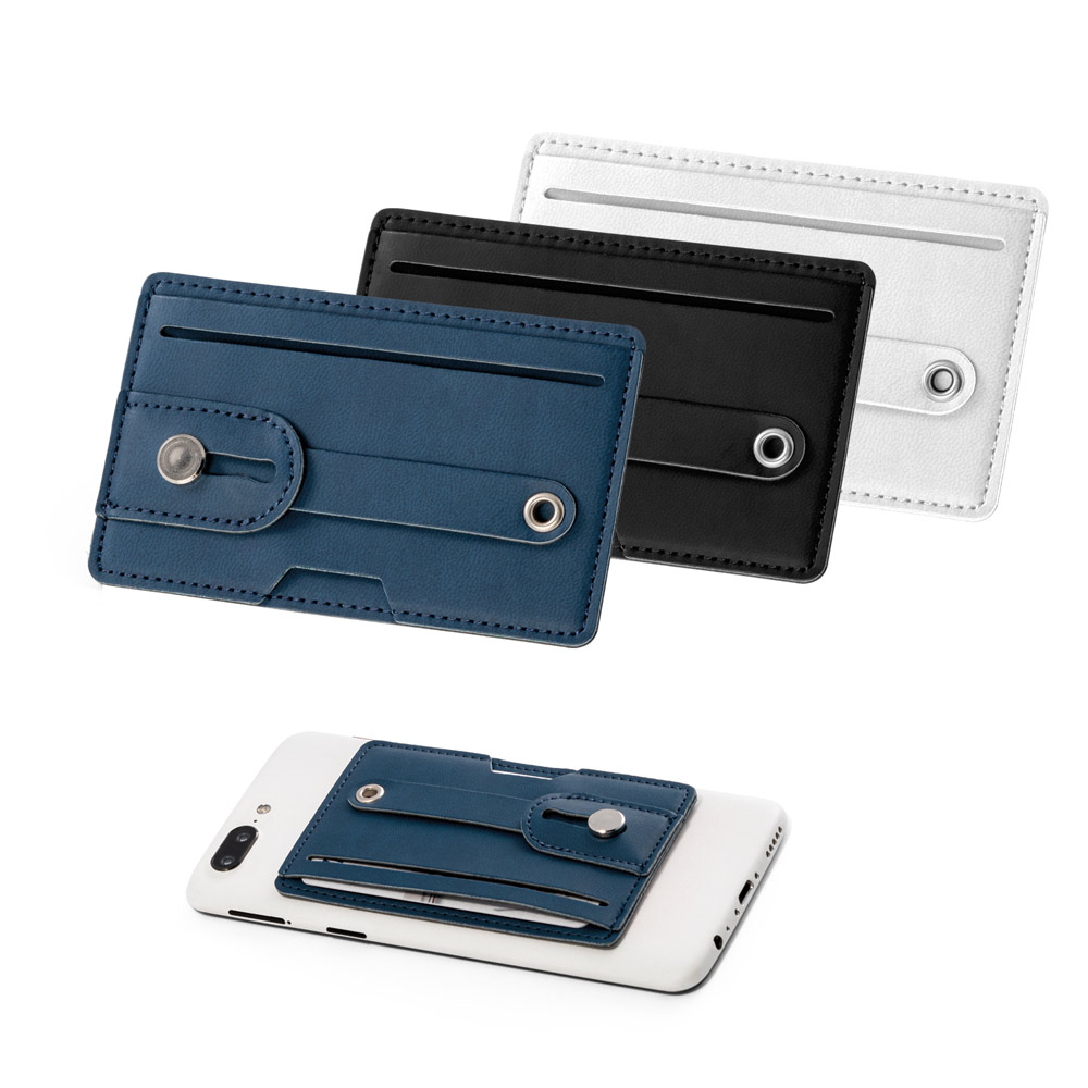 Porta cartões para celular com bloqueio de RFID, em PU