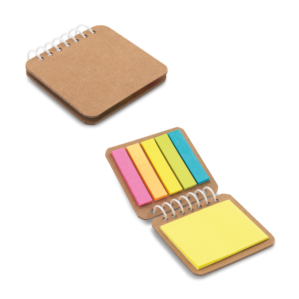 6 blocos adesivados com capa em papel kraft