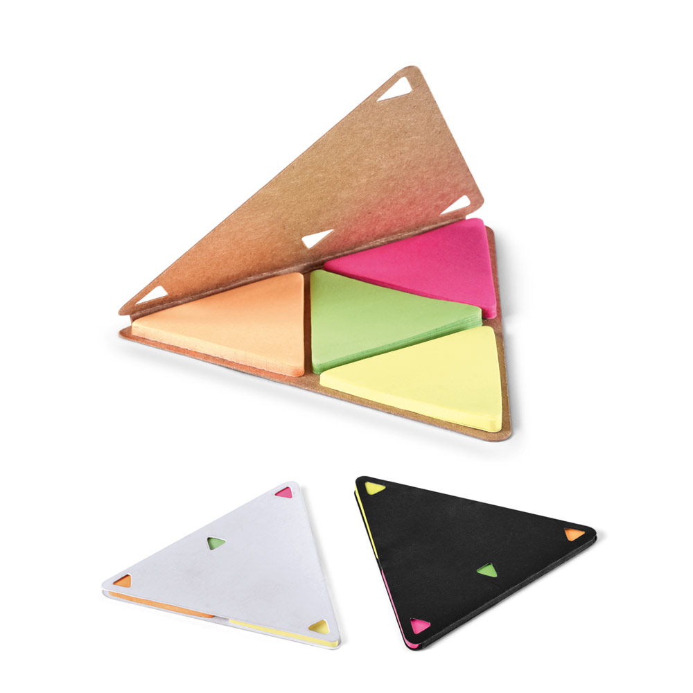 4 blocos adesivados triangulares