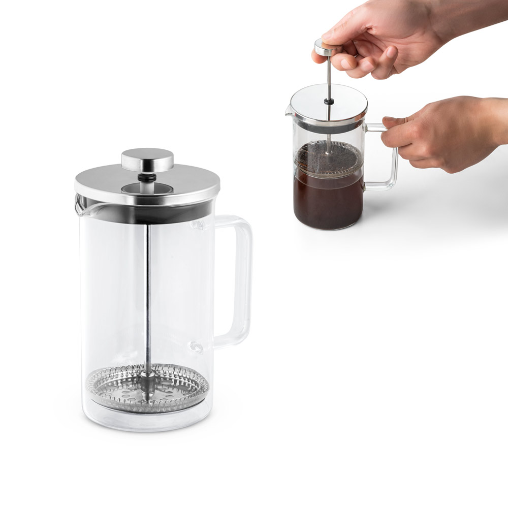 Cafeteira em vidro borossilicato com tampa em aço inox (600 mL)