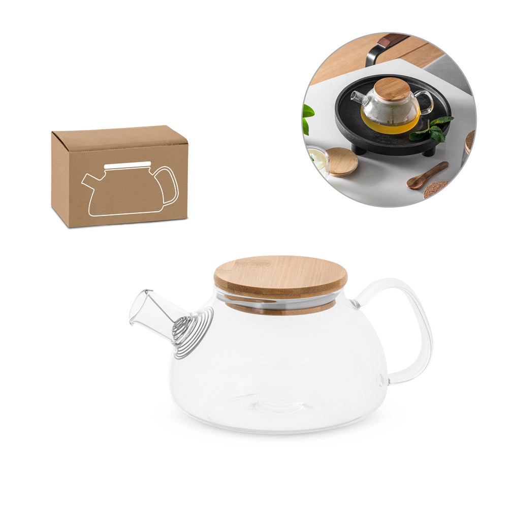 Bule em vidro borossilicato com infusor em aço inox (750 mL)