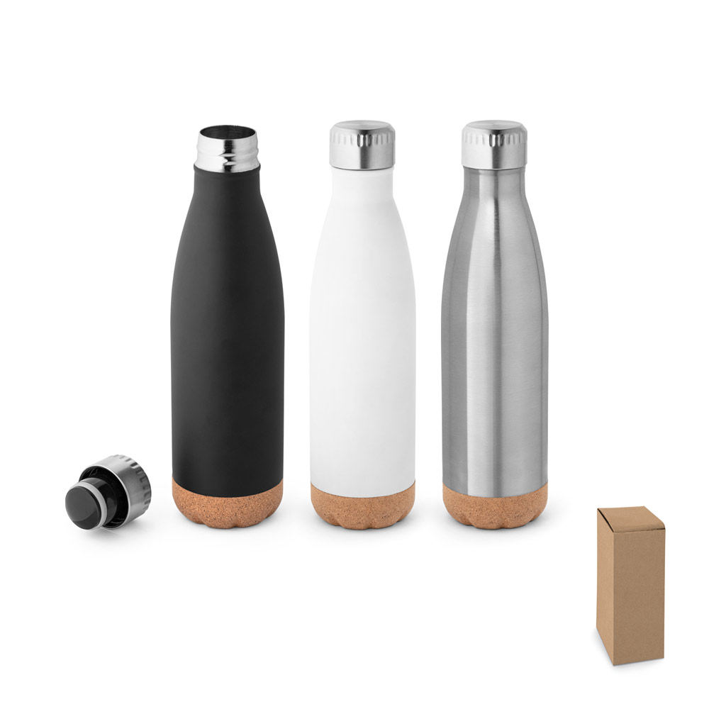 Garrafa térmica em aço inox de parede dupla isolada a vácuo (560 mL)
