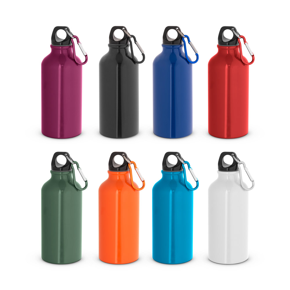 Garrafa esportiva em alumínio com acabamento brilhante (400 mL)