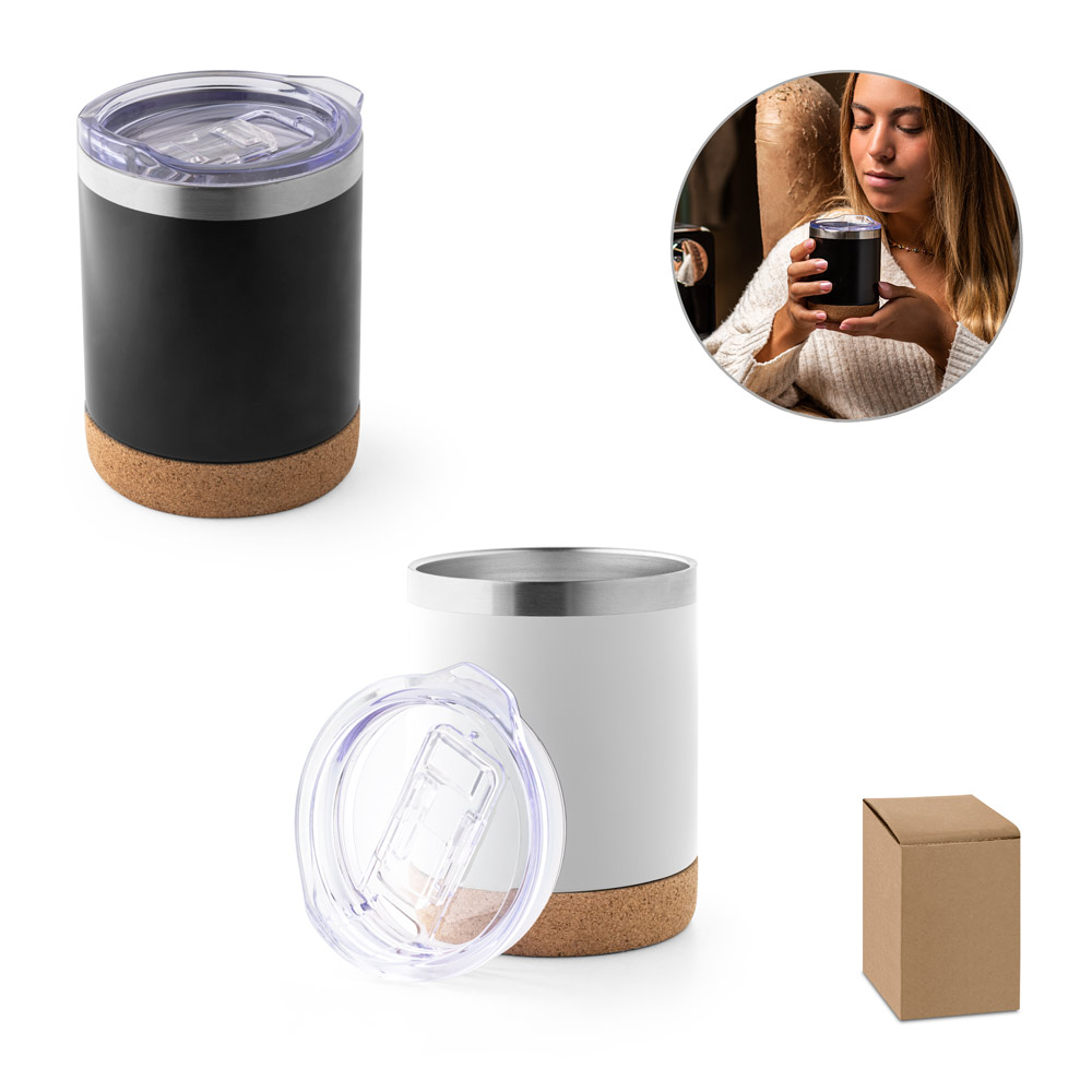 Copo de viagem térmico em aço inox, de parede dupla isolada a vácuo (400 mL)
