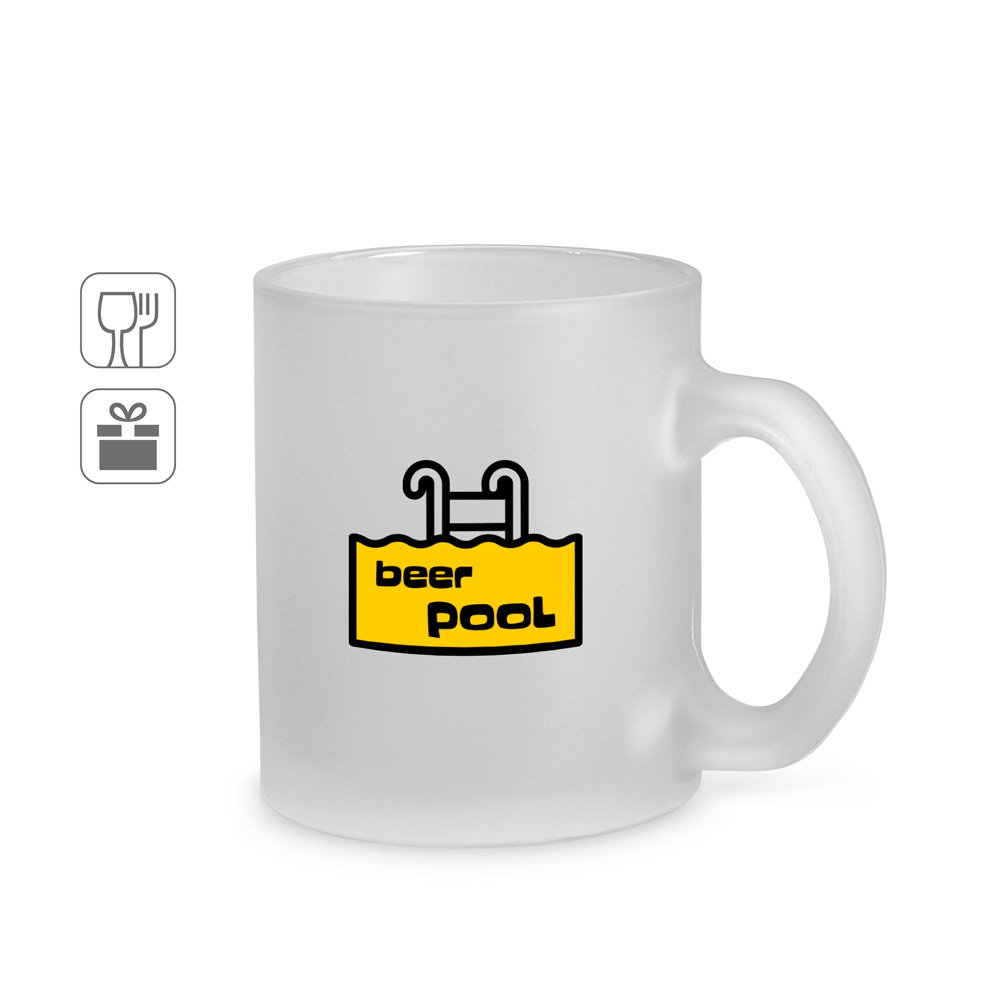 Caneca em vidro com efeito fosco (530 mL)