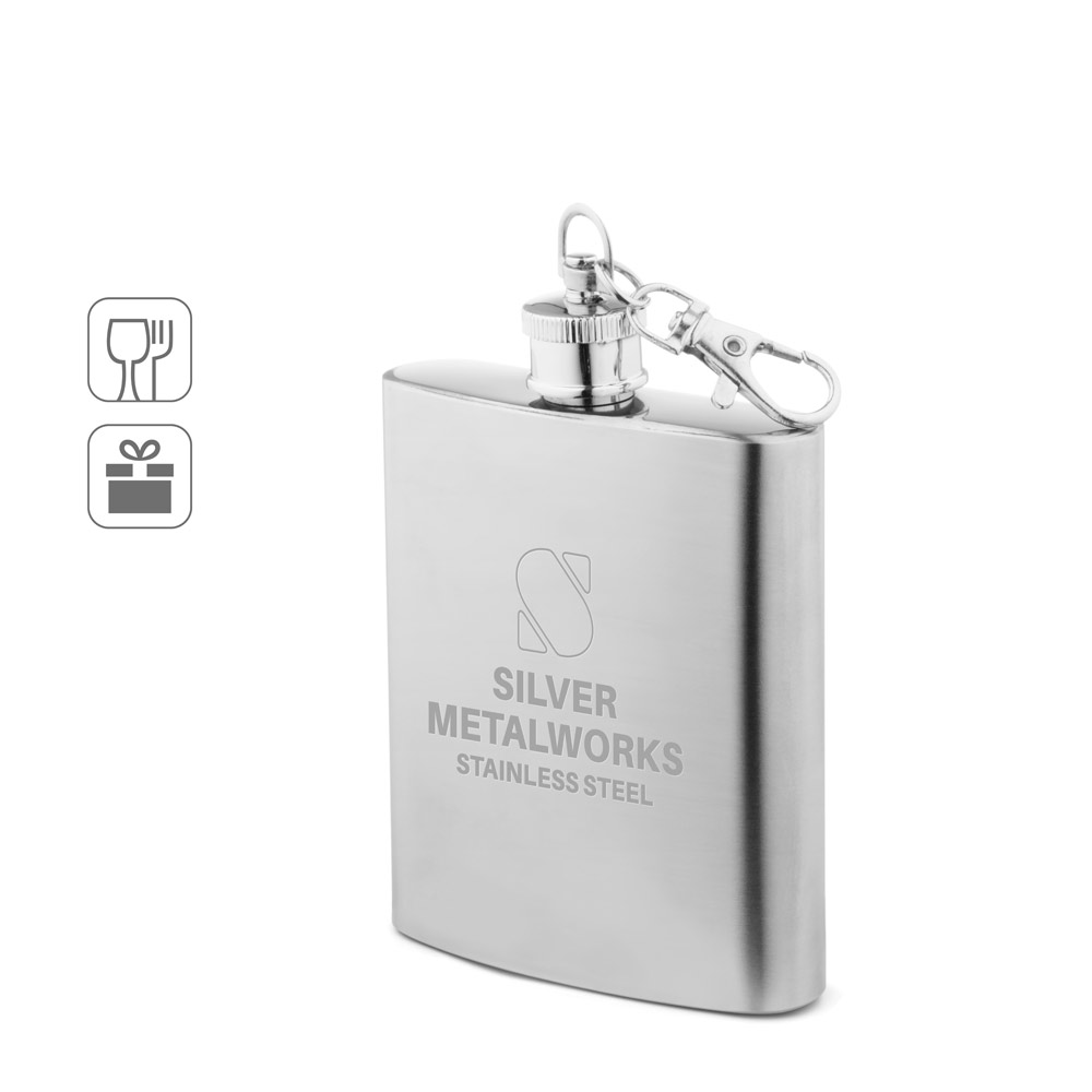 Garrafa de bolso em aço inox (100 mL)