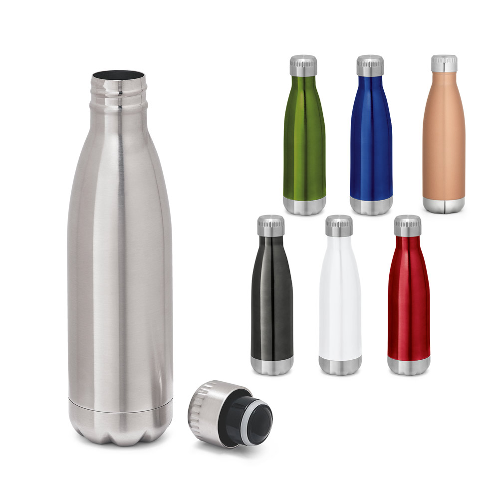 Garrafa térmica em aço inox de parede dupla isolada a vácuo (510 mL)