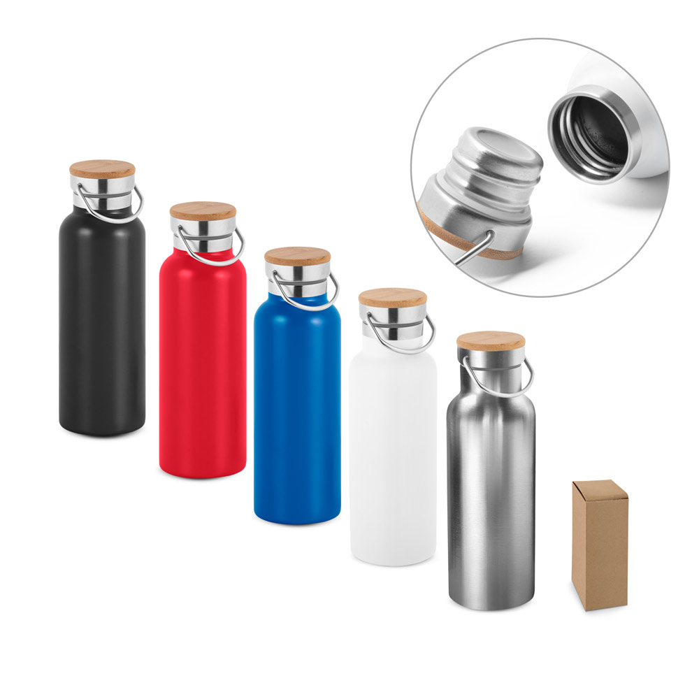 Garrafa térmica em aço inox de parede dupla isolada a vácuo (570 mL)