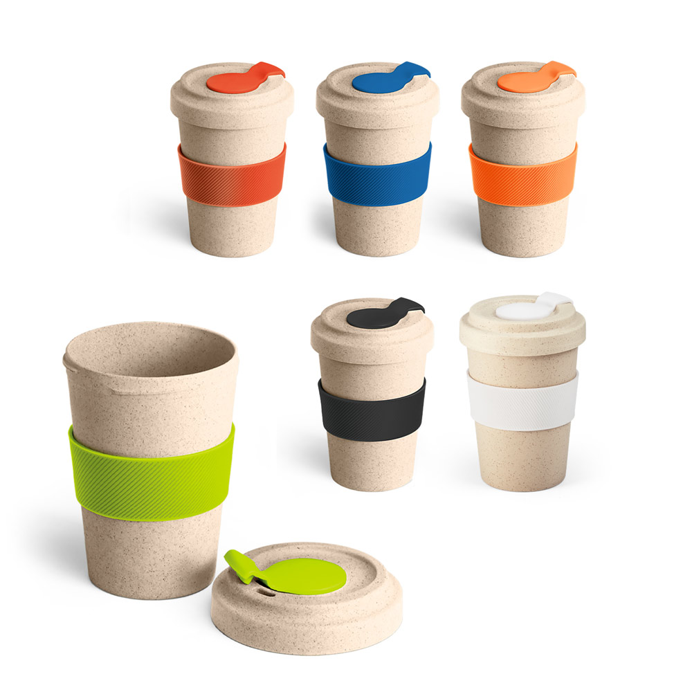 Copo para viagem em fibra de bambu (60%) e PP (40%) (500 mL)
