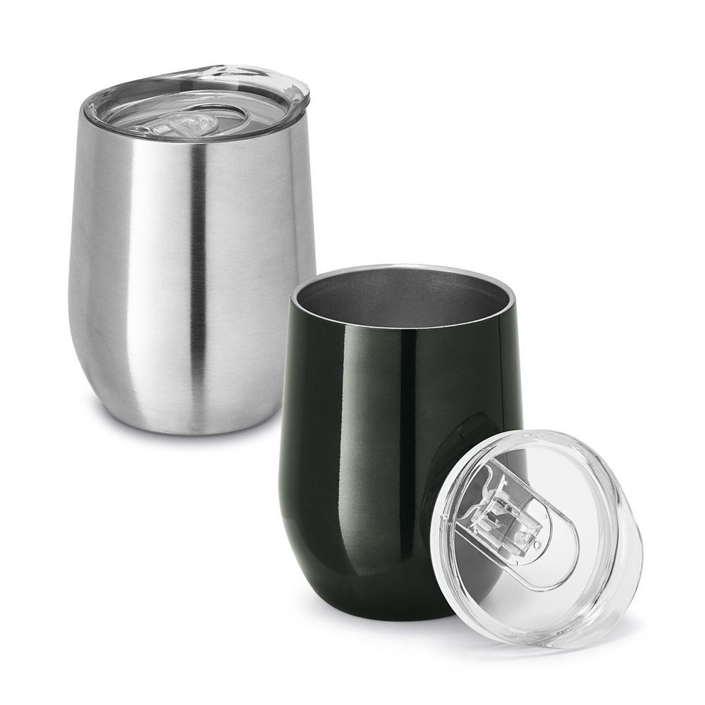 Copo de viagem térmico em aço inox de parede dupla isolada a vácuo (400 mL)