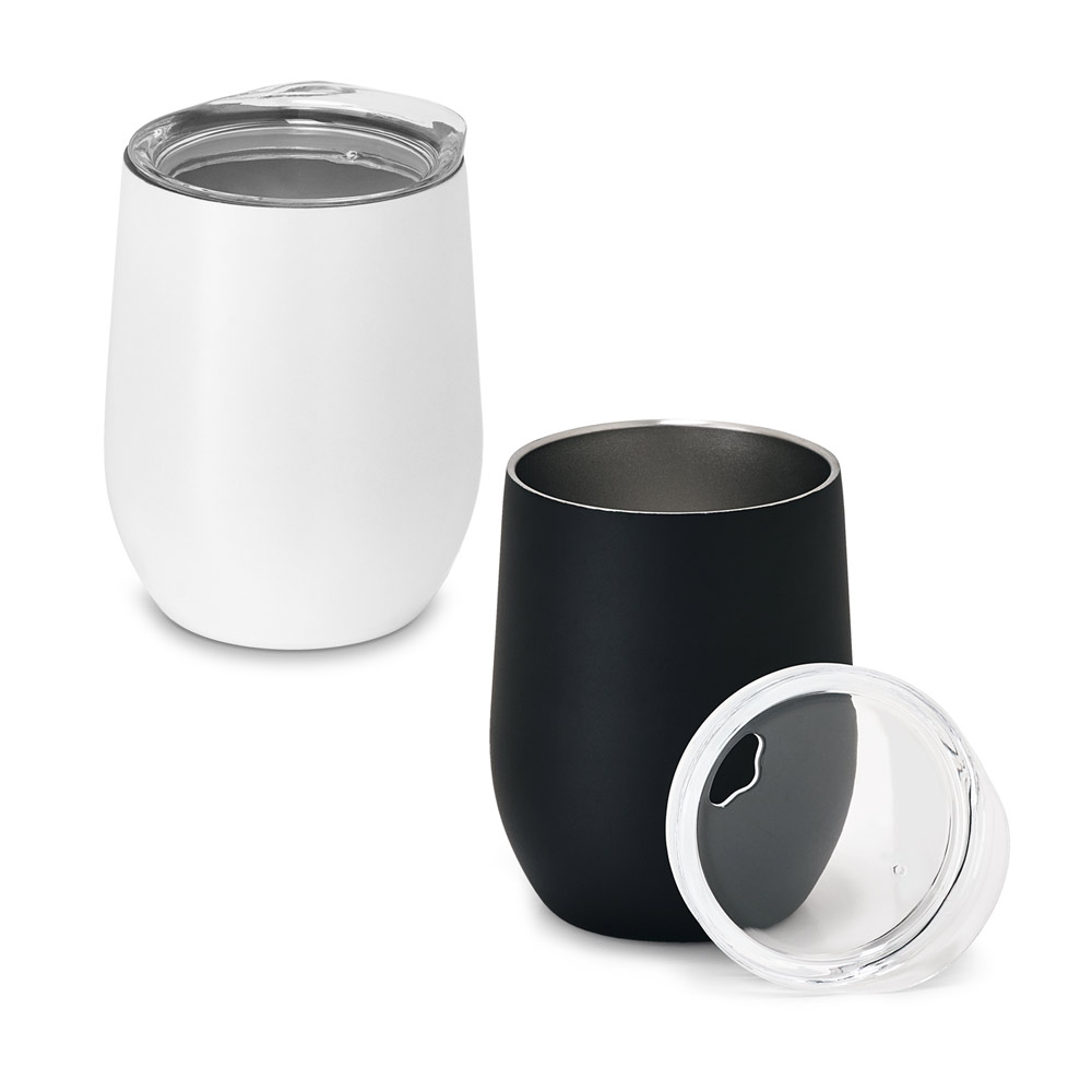 Copo de viagem em aço inox, térmico com parede dupla isolada a vácuo (400 mL)