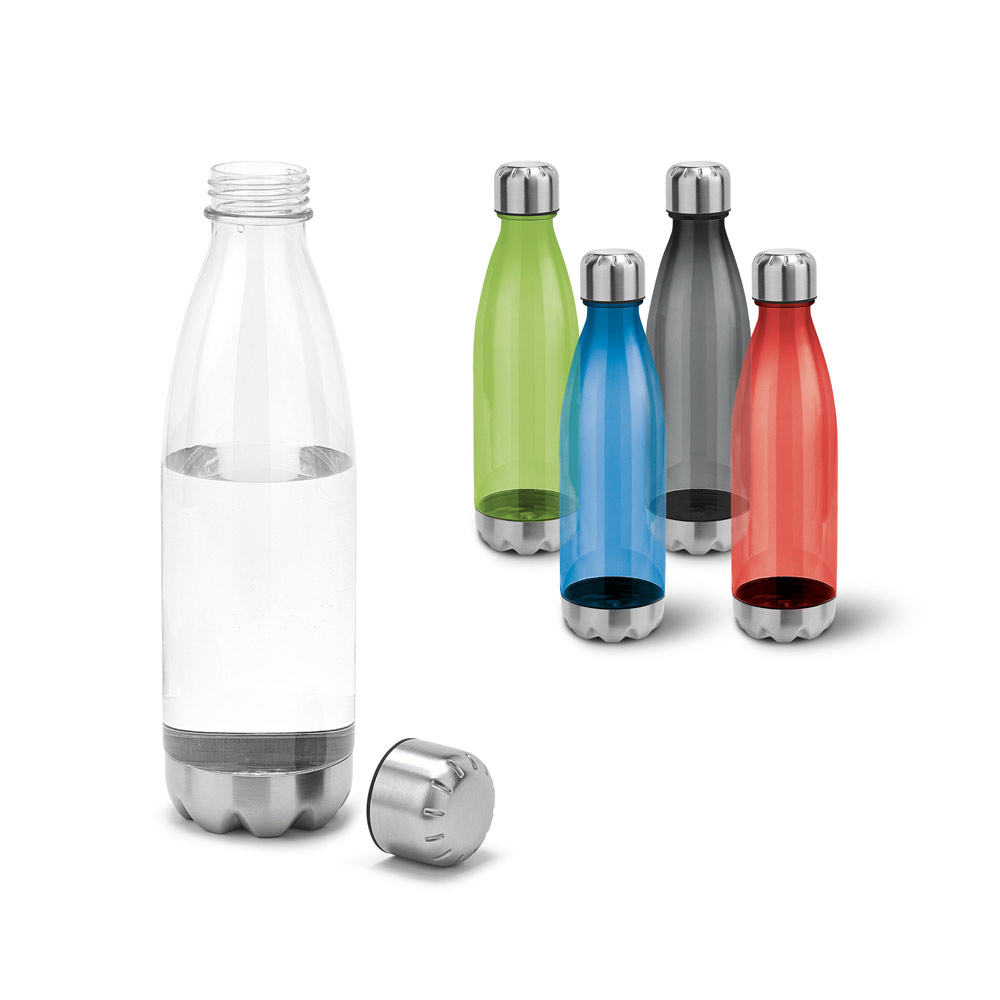 Squeeze em AS, com tampa e base em aço inox (700 mL)