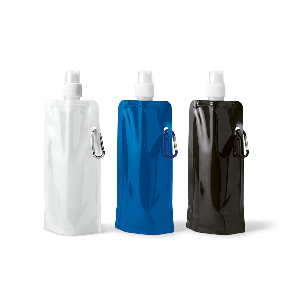 Squeeze dobrável em PE com bico de sistema "push-pull" e acabamento mate (460 mL)