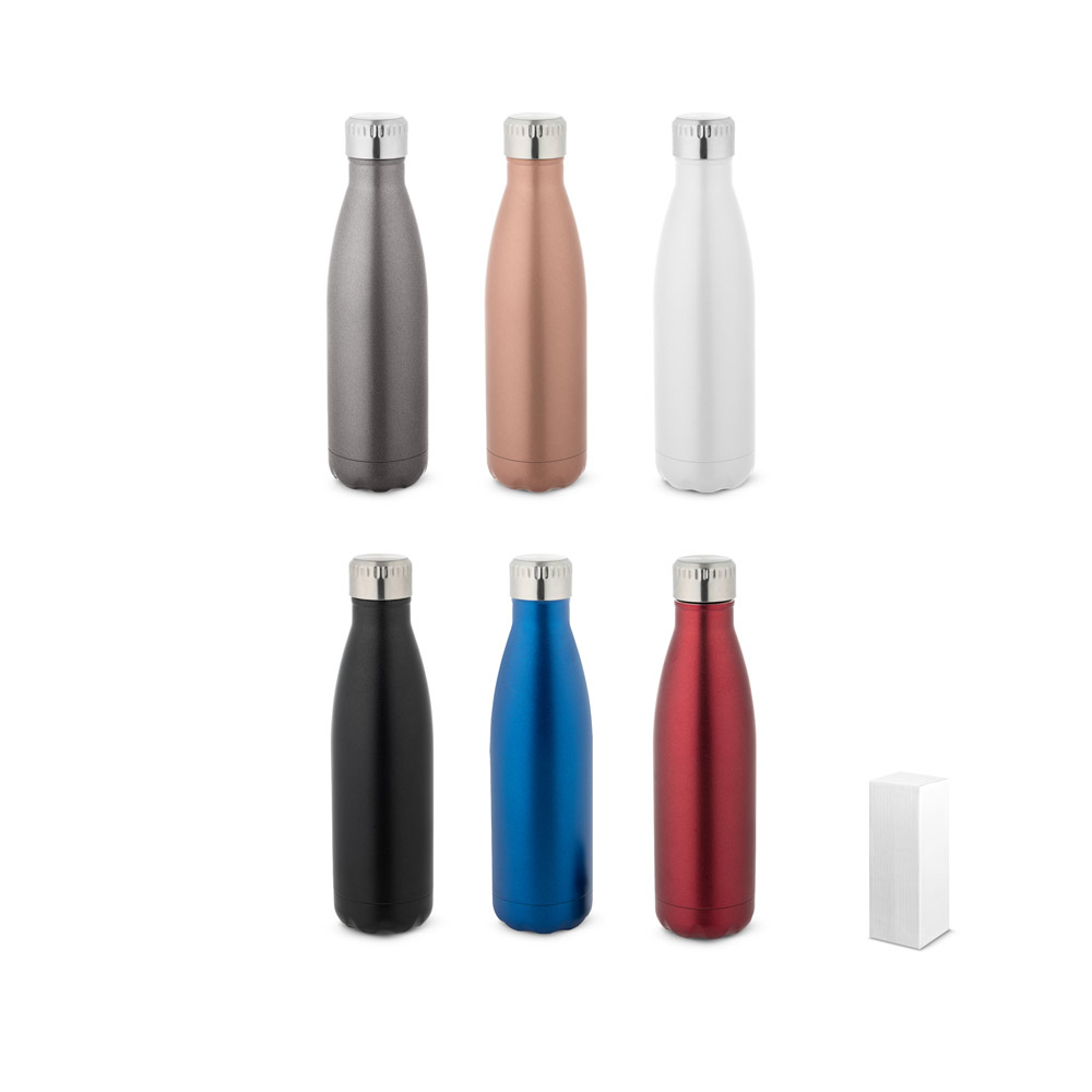 Garrafa térmica em aço inox de parede dupla isolada a vácuo (500 mL)