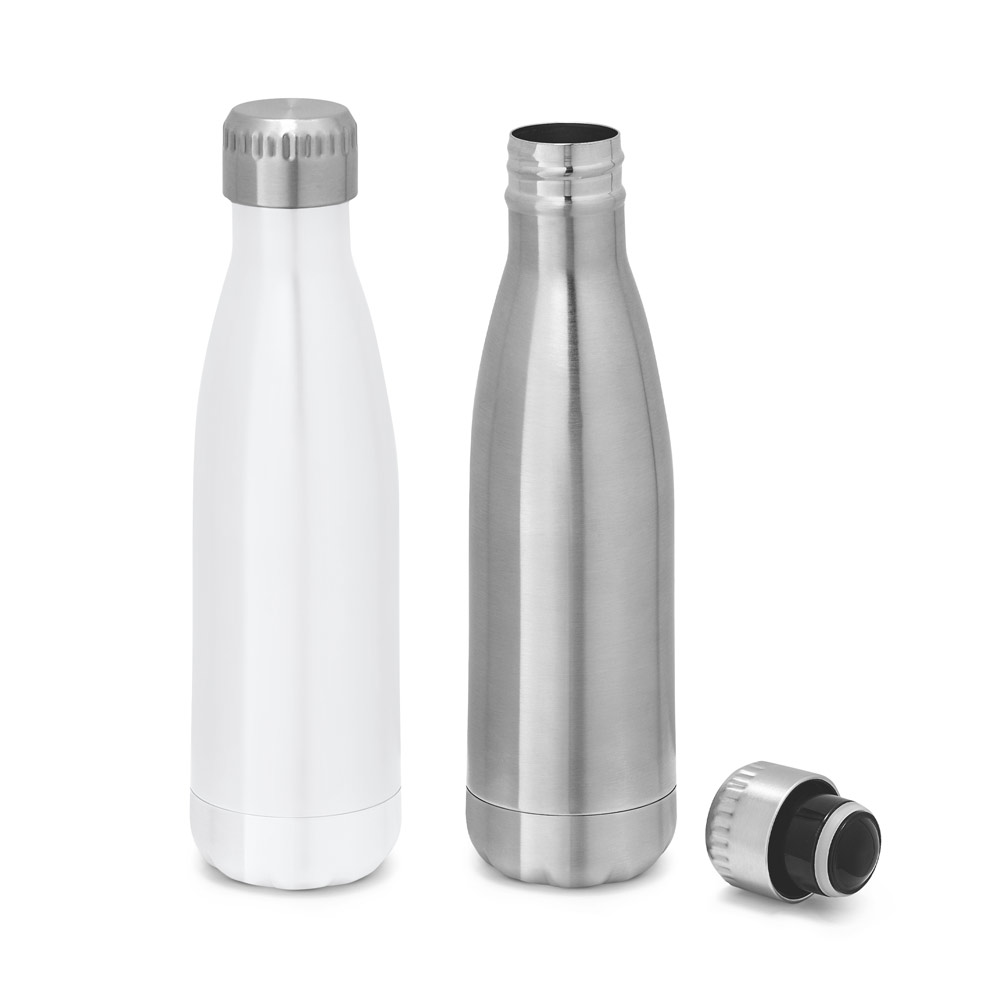 Garrafa térmica para sublimação em aço inox, de parede dupla isolada a vácuo (510 mL)