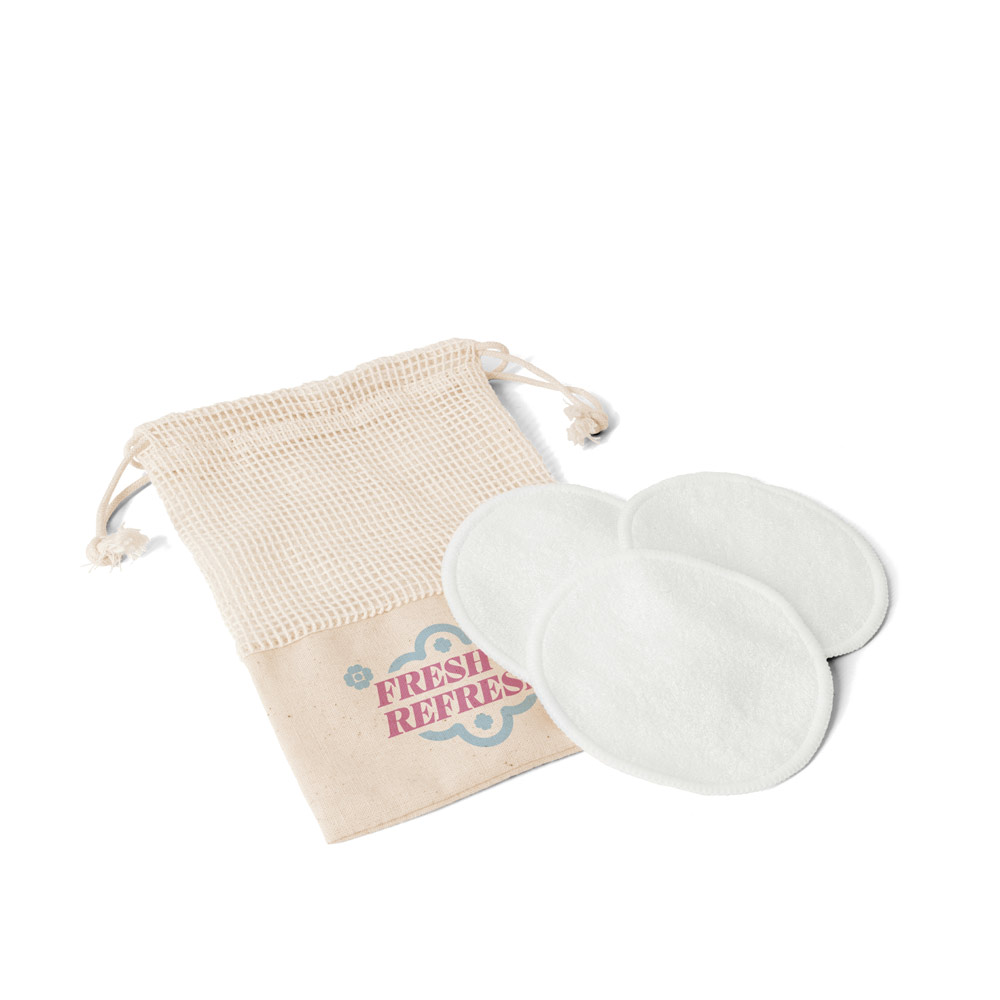 Conjunto de 3 discos de limpeza facial laváveis e reutilizáveis