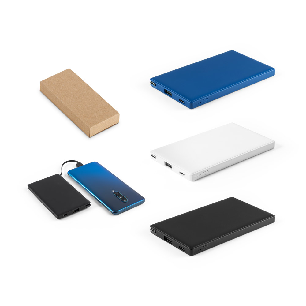 Bateria portátil em ABS 100% reciclado (4'000 mAh)