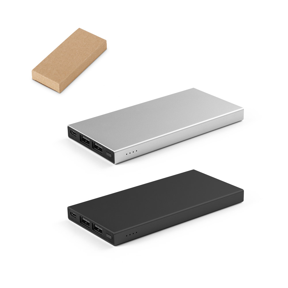 Bateria portátil em alumínio 100% reciclado (5'000 mAh)