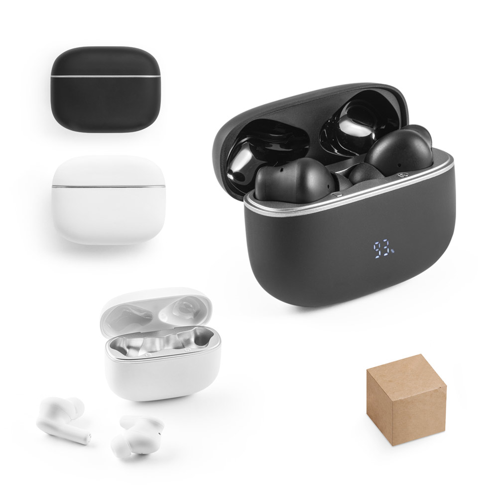 Fones de ouvido wireless com ANC e autonomia de 7h, em ABS 100% reciclado
