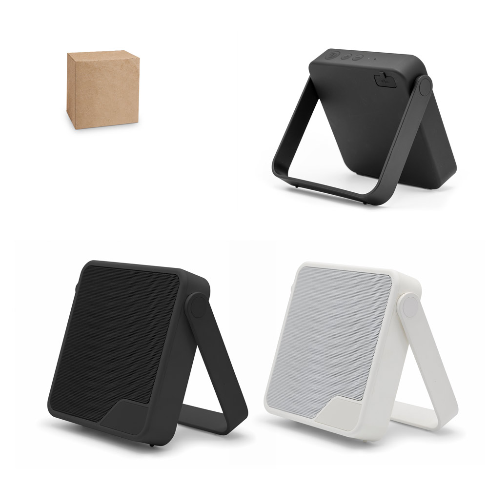 Coluna portátil com proteção à prova d'água (IPX7) e autonomia de 11h (1'800 mAh), em ABS 100% reciclado