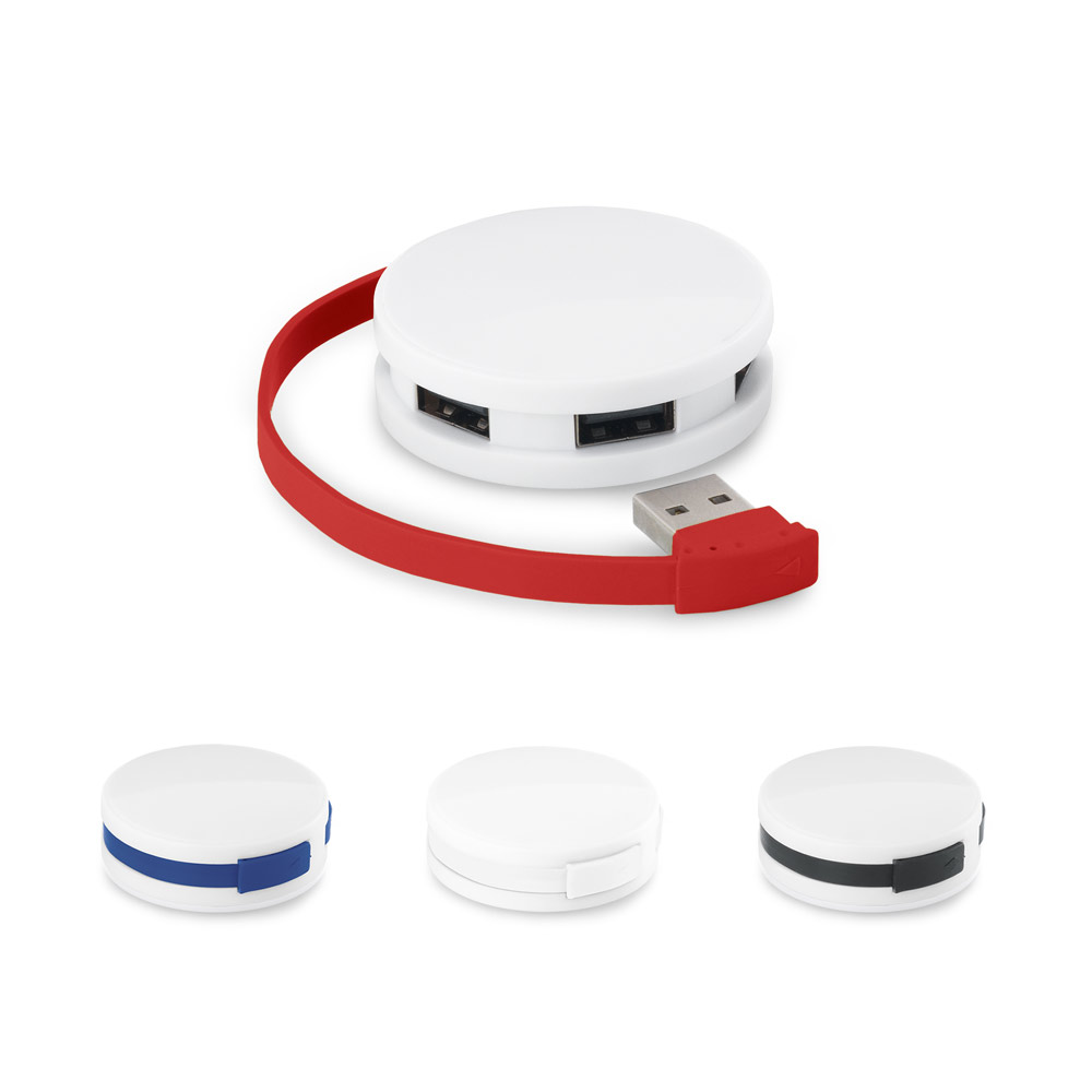 Hub USB 2'0 em ABS com 4 portas
