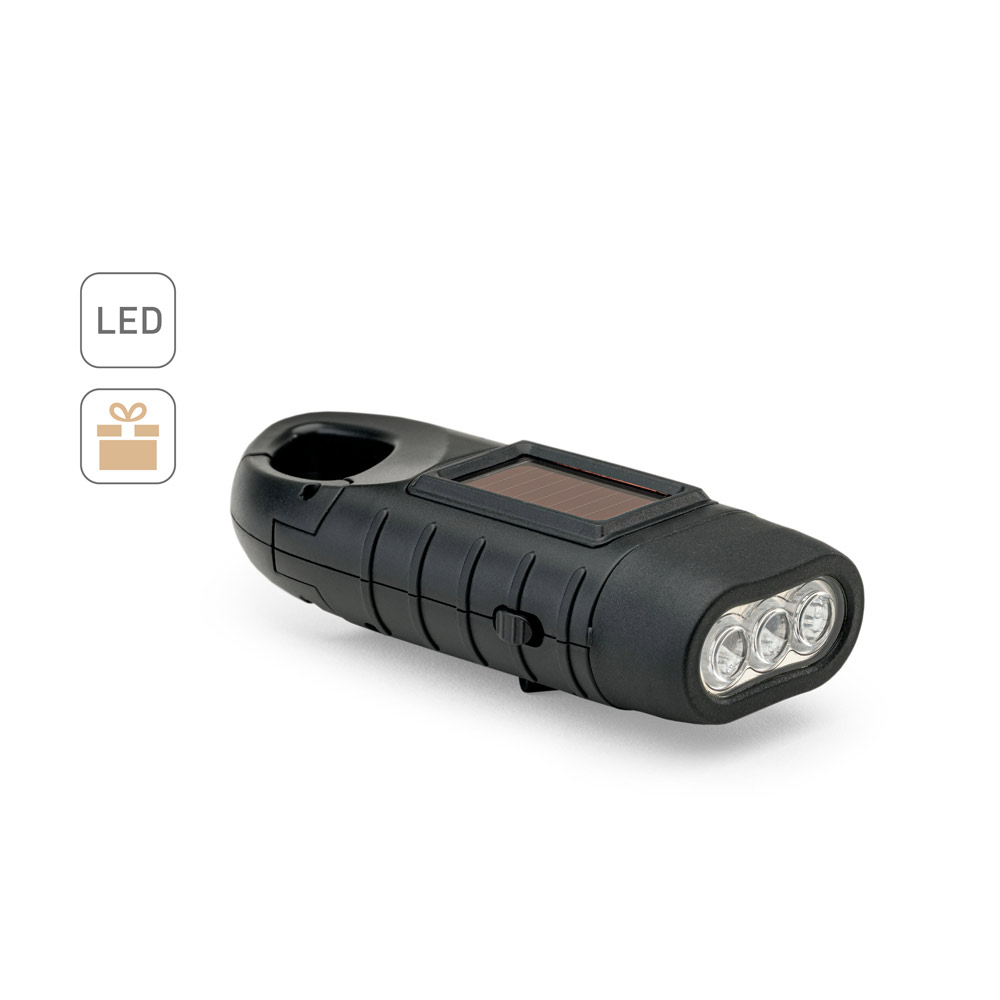 Lanterna compacta de 0'5 W em ABS, com 3 LEDs brancos com 90 lumens