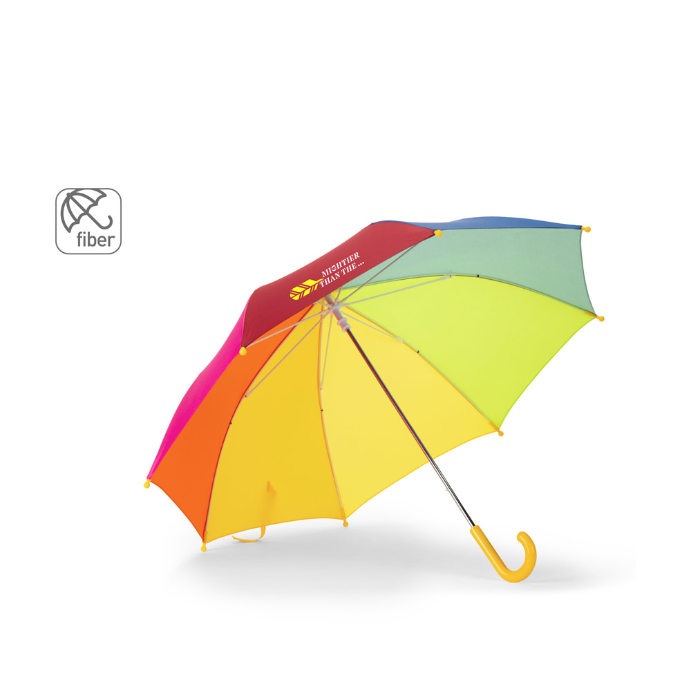 Guarda-chuva colorido para criança de 19" em poliéster 190T